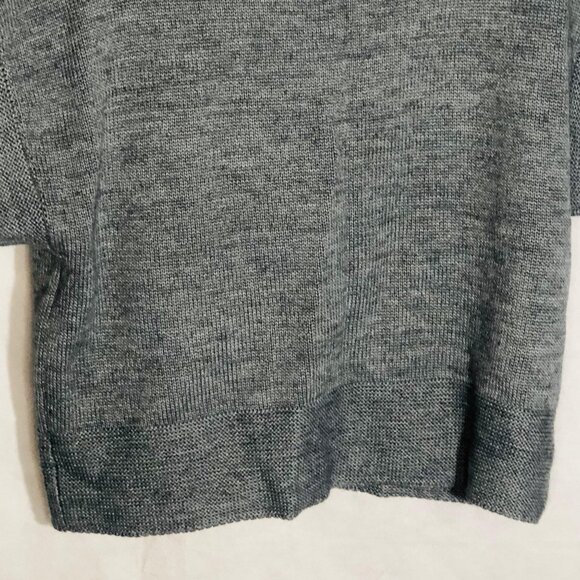 Coldwater creek sweater shirt knit short sleeve gray cowl neck size small READ - Picture 10 of 11
